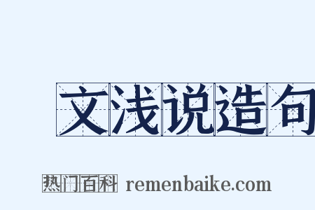 謏文浅说造句是什么意思的图片